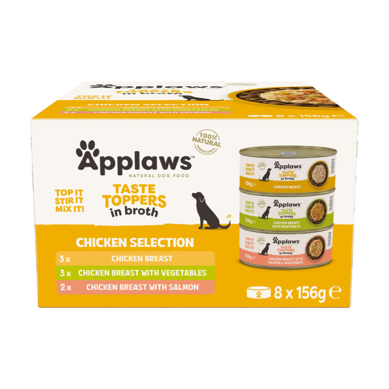 Applaws konzerva Dog Multipack ve vývaru 8x156g