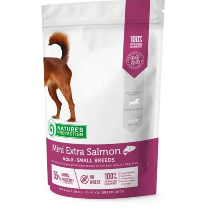 Nature's Protection Dog Dry Adult Mini Extra Salmon 500 g