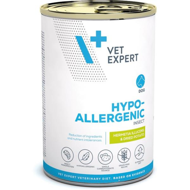 VetExpert VD 4T Hypoallergenic Insect Dog konzerva 400 g 