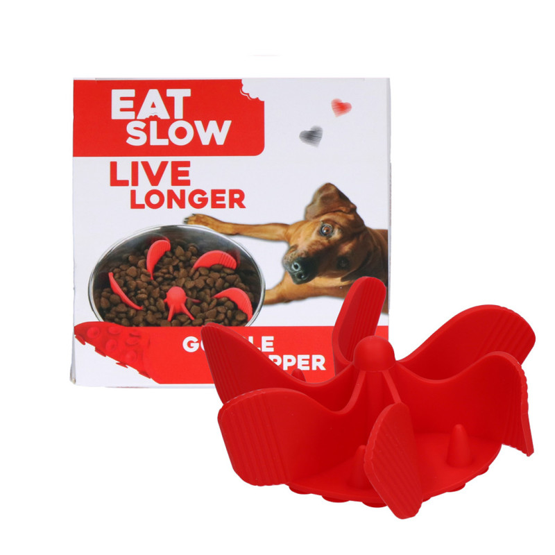 Eat Slow Live Longer zpomalovací Spirála do misky červená  M