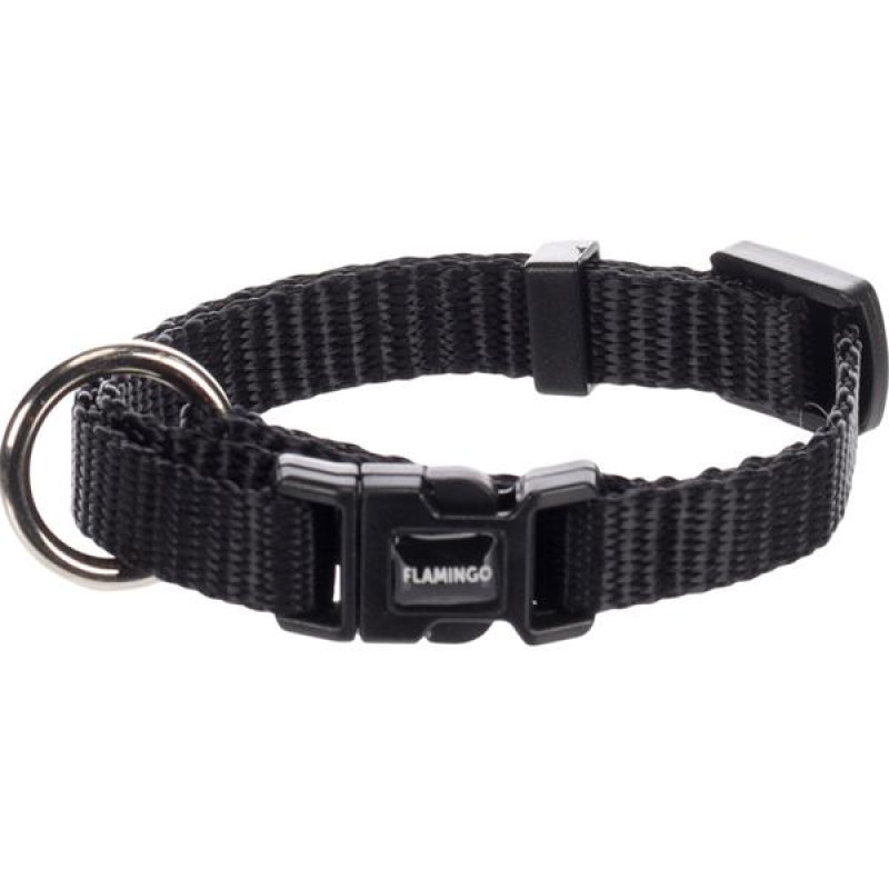Obojek nylon Ziggi černý XXS 1x15-25cm Flamingo
