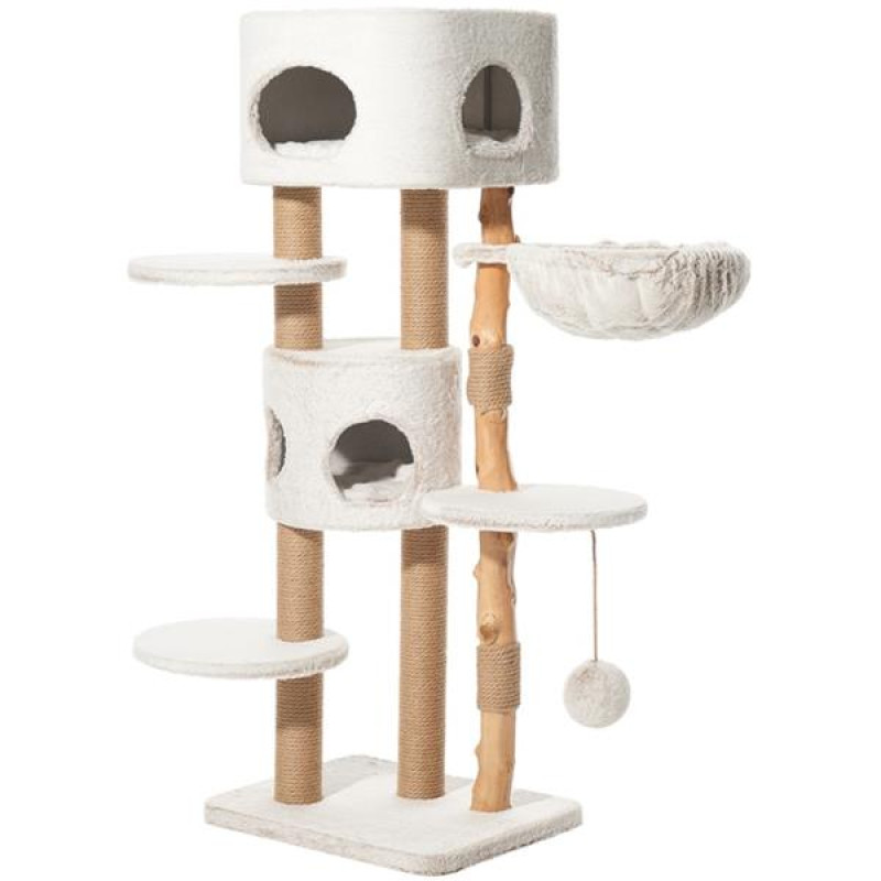 Škrabadlo Loya 151cm hnědo-bílé Nobby