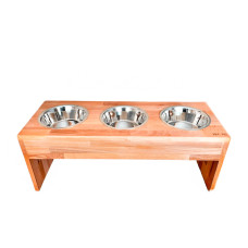 MA-NU Dřevěný stojan s miskami Empty Three XL
