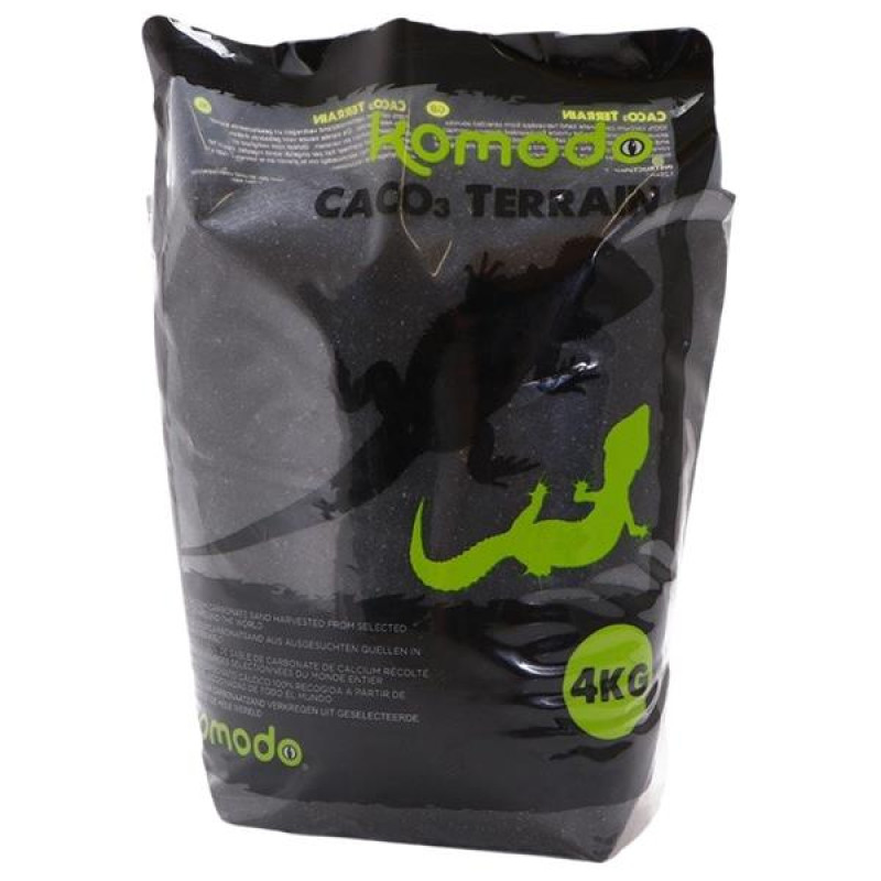 Písek terarij. CaCO3 Terain Black,černý Komodo 4kg