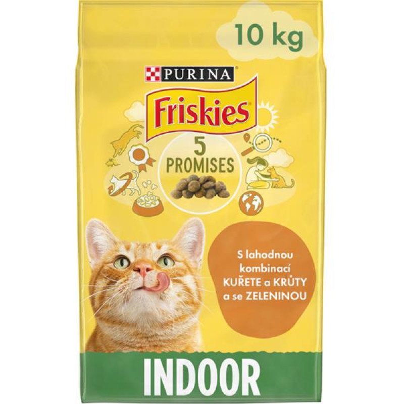 Friskies cat dry Indoor - kuře 10 kg
