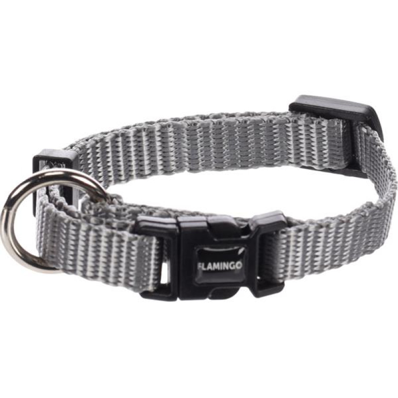 Obojek nylon Ziggi šedý XXS 1x15-25cm Flamingo