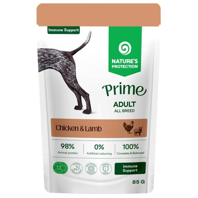 Nature's Protection Prime Dog kaps. Imunity Support Chicken/Lamb 85 g