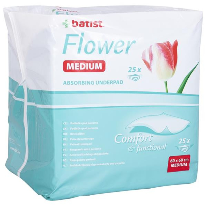 Podložka absorpční FLOWER 60x60cm 25 ks