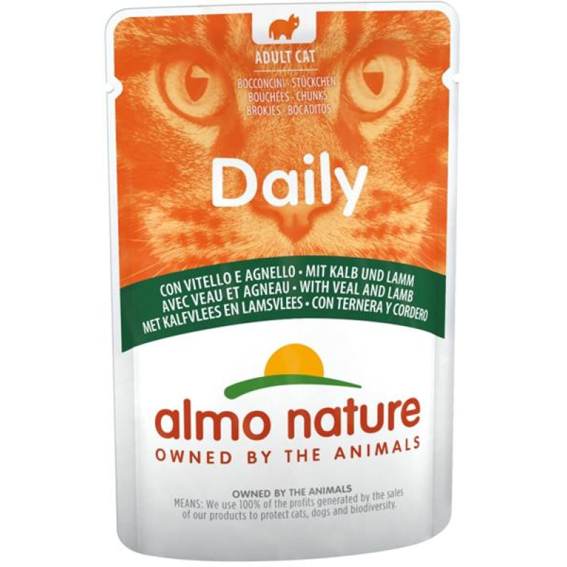 Almo Nature Daily Menu cat kaps. telecí a jehně 70g