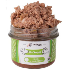 ALL ANIMALS Kočkopes sklo Králík ve vl. šťávě 200g