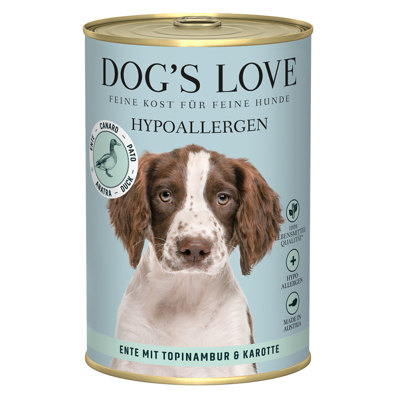 Dog's Love konzerva Hypoallergenic Kachna 400g