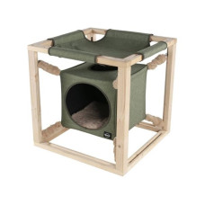 Domek pro kočky Catcube Quapas! zelený 54x54 cm A.K.