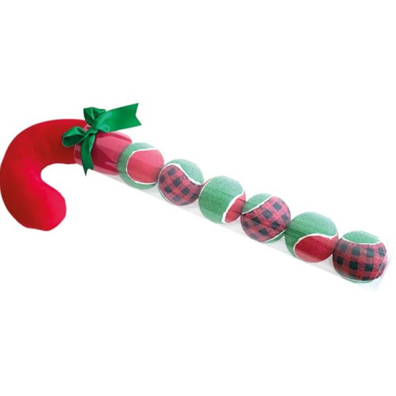 Hračka tenis vánoč. Míčky 6,5cm 6ks Nobby