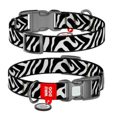 WAUDOG obojek nylon Zebra QR (25-35cm/1,5cm/S)