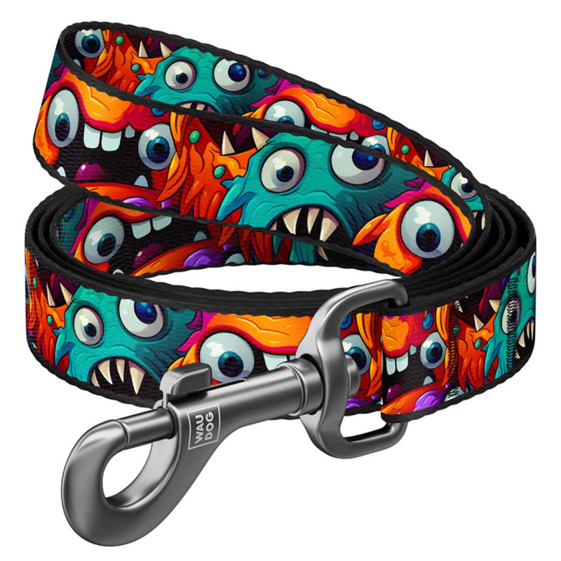 WAUDOG vodítko nylon Příšerky (L-XXL/122cm/2,5cm) 