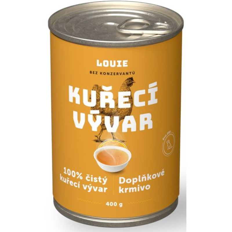 Louie konzerva pro psy - Kuřecí vývar 400 g