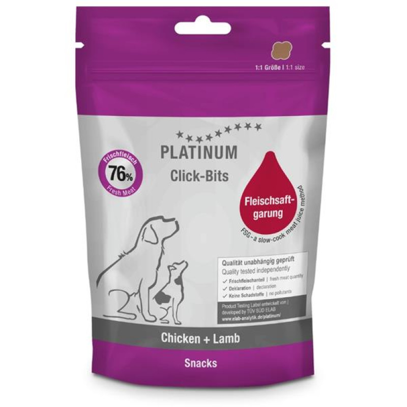Platinum Dog Snack Click-bits chicken&lamb 150 g
