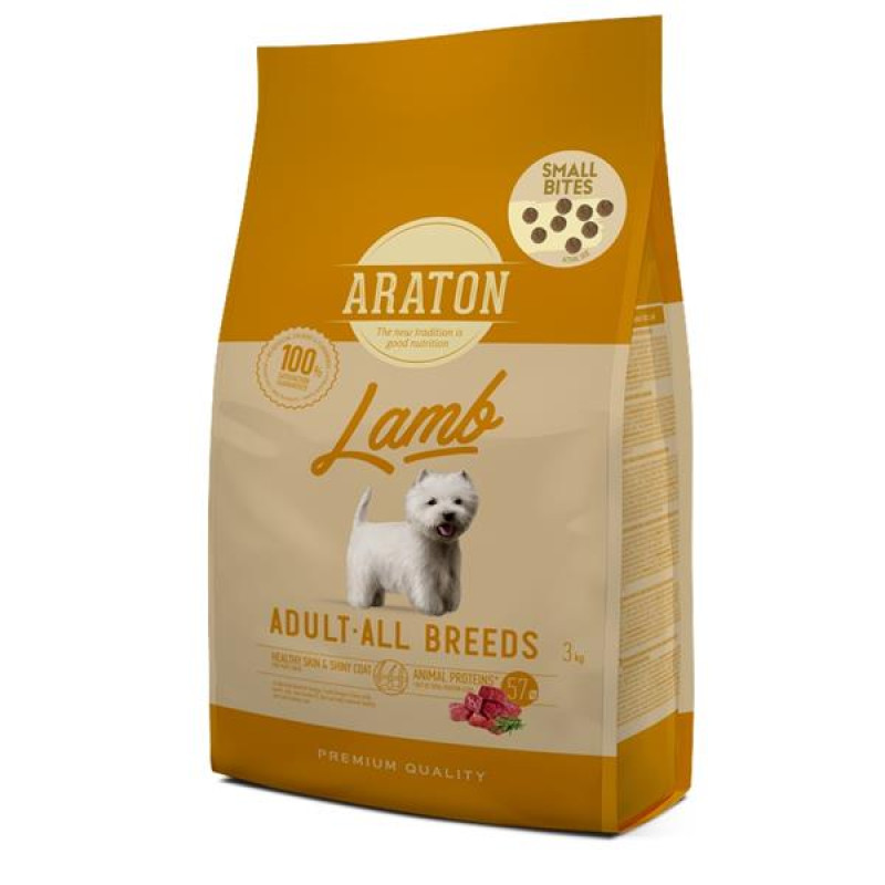 Araton Dog Dry Adult Lamb Small Kibble 3 kg