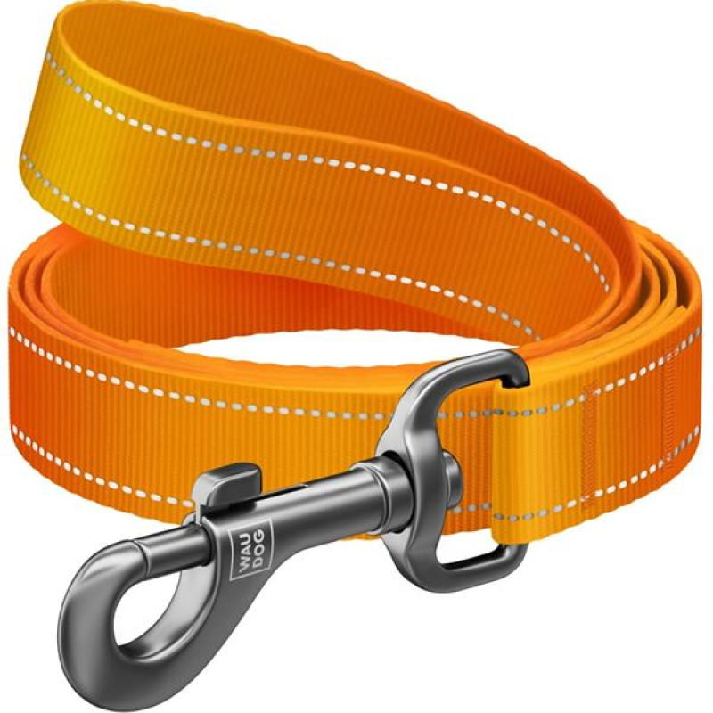 Vodítko nylon WAUDOG Mono 1,5x122cm oranžové