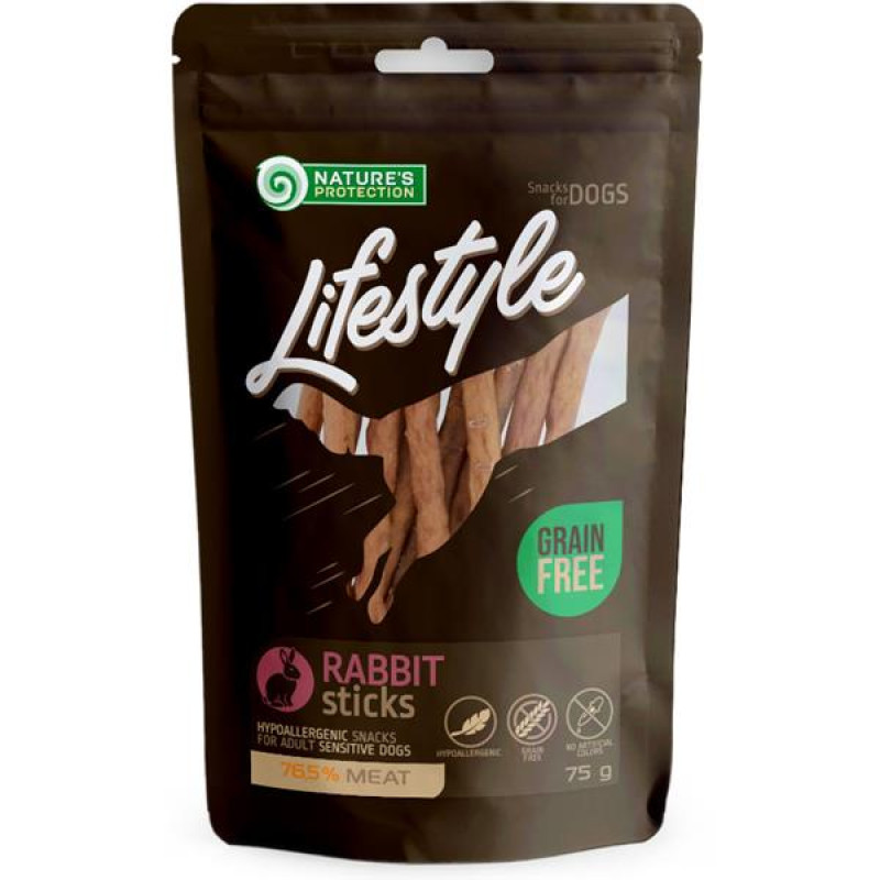 Nature's Protection Dog snack Lifestyle králičí tyčinky 75 g