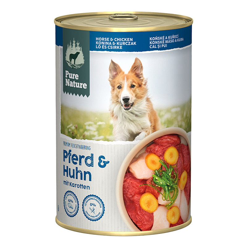 Pure Nature Dog Adult konzerva Koňské a Kuře  400g