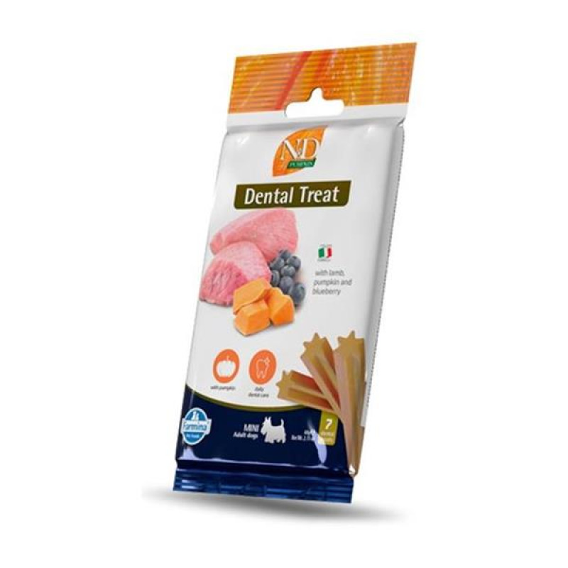 N&D PUMPKIN Dog Dental Snack Lamb Adult Mini 60 g