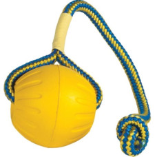 Hračka guma Durafoam míč se šňůrkou Starmark L žlutý