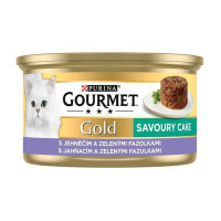 Gourmet Gold cat konz.-Savoury Cake jehně,fazolky 85 g