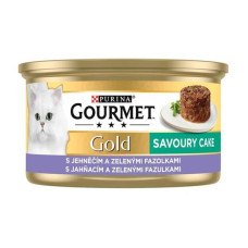Gourmet Gold cat konz.-Savoury Cake jehně,fazolky 85 g