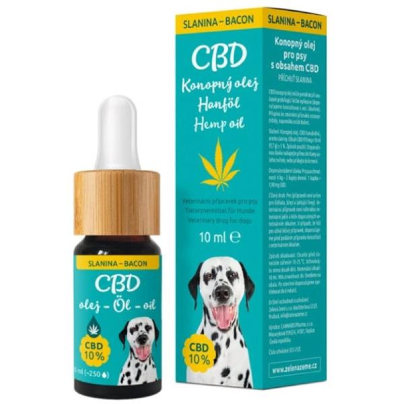 Zelená země CBD slaninové kapky pro psy 10%, 10 ml