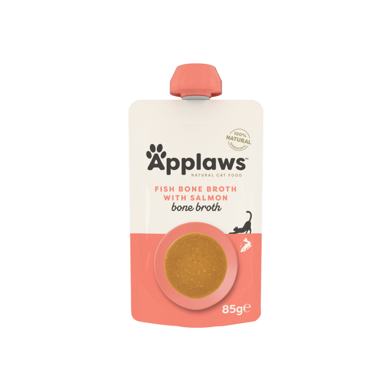 Applaws kapsička Cat Rybí vývar s lososem 85g