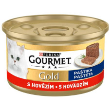 Gourmet Gold cat konz.-jemná paštika hovězí 85 g