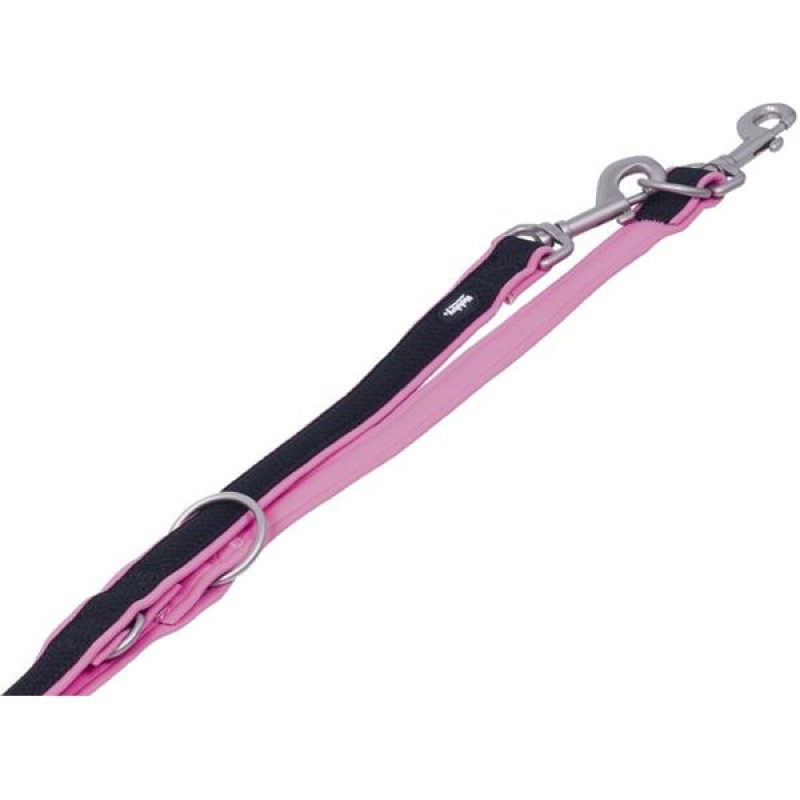 Vodítko nylon Mesh Preno přep. 200cm x 20-25mm růžové Nobby