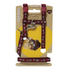 Postroj hlod.nylon s vodítkem,tlapky/mix b. Rosewood large