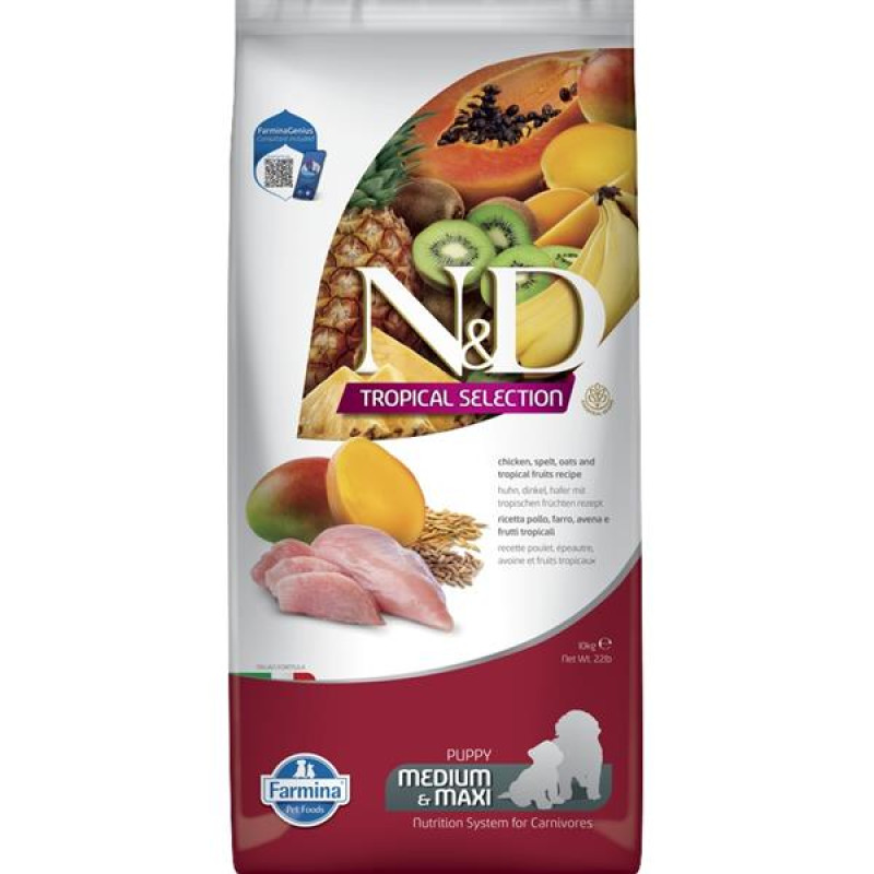 N&D TROPICAL SELECTION Dog LG Chicken Puppy Medium & Maxi 10 kg