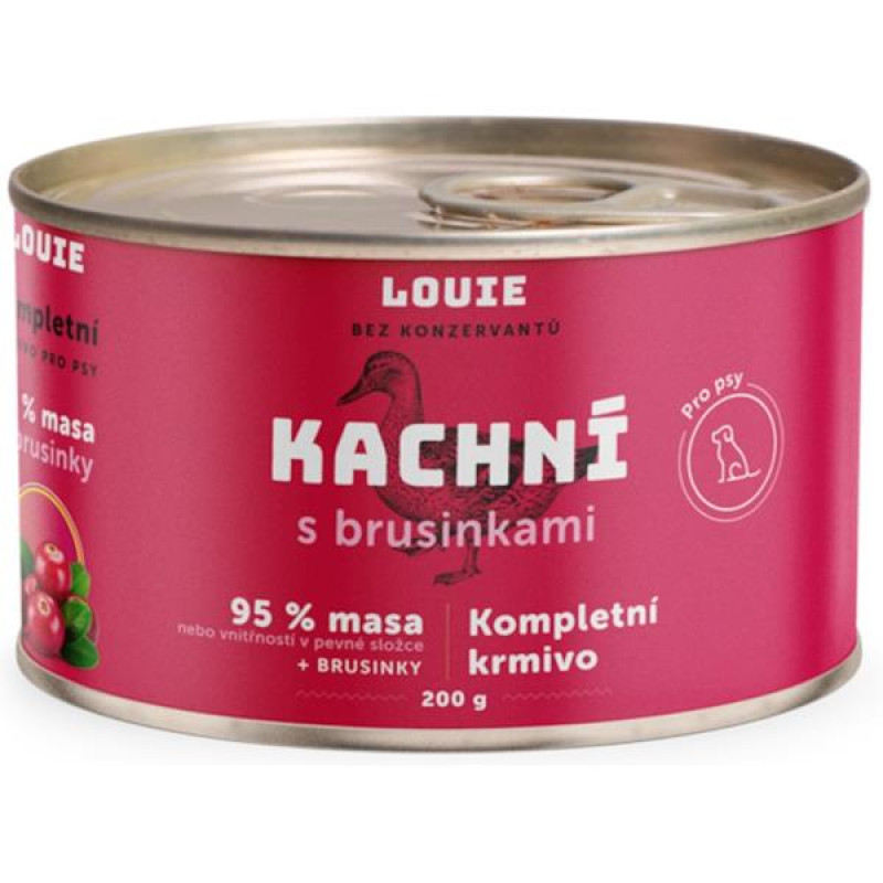 Louie konz.pro psy kachní s brusinkami a vit. 200g