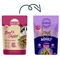 Araton Cat kaps. Adult Beef/Chicken 85 g