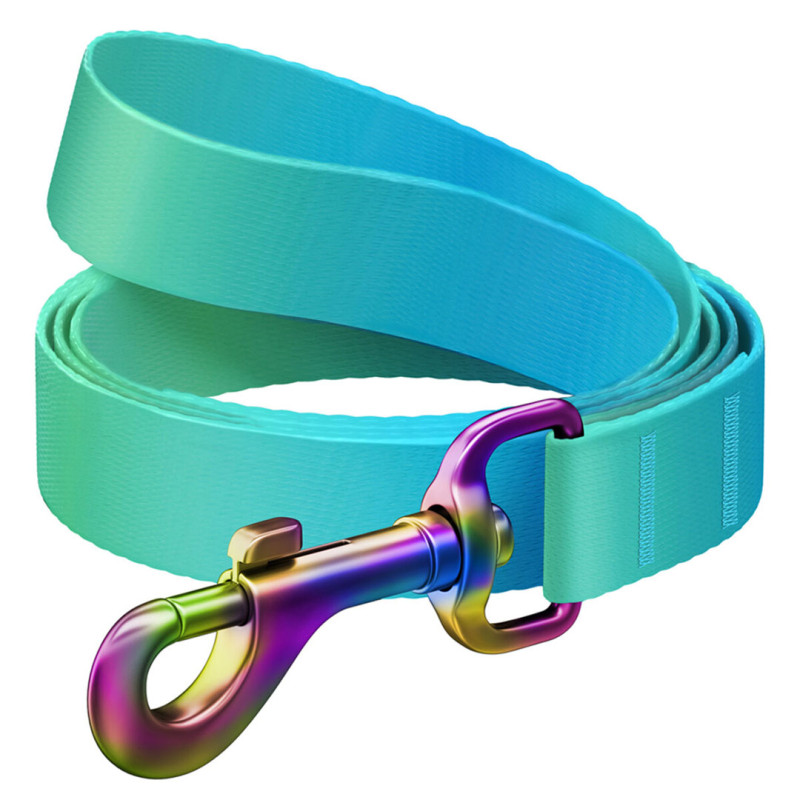 WAUDOG vodítko nylon Gradient modro-zelené  (M/122cm/2cm) 