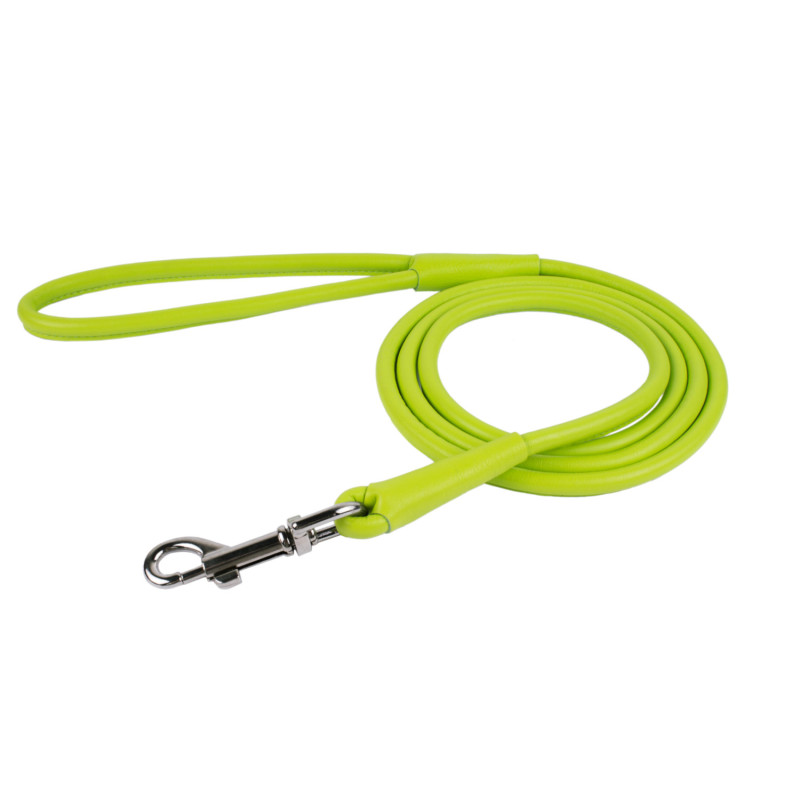 Collar Vodítko kožené Glamour Round - zelené (122cm/13mm)