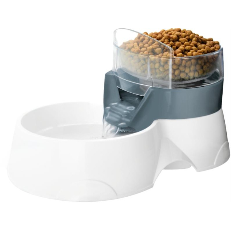 Fontánka Pet Feeder s miskou pro krmení EBI šedá 28x19