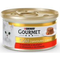 Gourmet Gold cat konz.-Savoury Cake hovězí,rajče 85 g