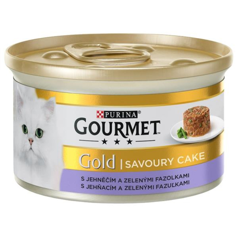 Gourmet Gold cat konz.-Savoury Cake jehně,fazolky 85 g