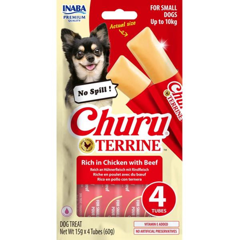 Inaba Churu Terrine Small Dog kuře a hovězí 4x15g