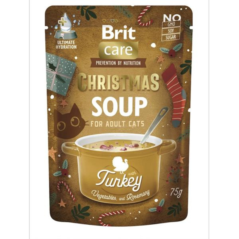 Brit Care Cat Christmas Turkey Soup with carrot, peas and rosemary 75 g