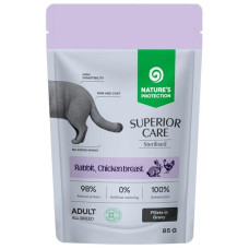 Nature's Protection Superior Care Cat kaps. Sterilised Rabbit/Chicken 85 g