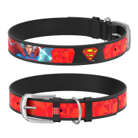 WAUDOG obojek kožený DC Superman (20-28cm/1,2cm)