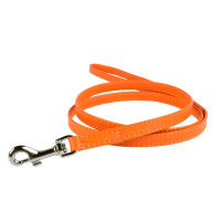 Collar Vodítko kožené Glamour Classic - oranžové (122cm/25mm)