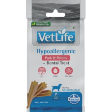 Vet Life Dog Dental Snack Hypoallergenic Pork Adult Medium & Maxi 100 g
