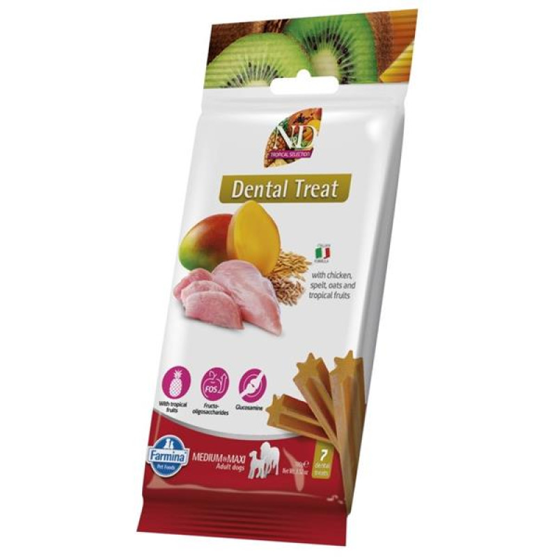 N&D TROPICAL Dog Dental Snack Chicken Adult Medium & Maxi 100 g