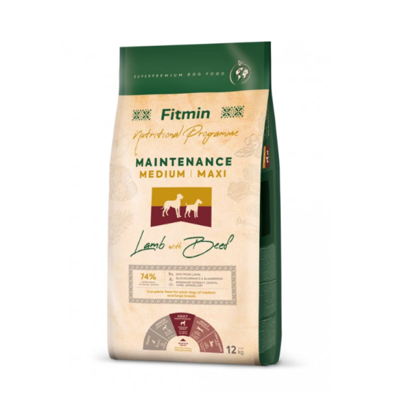 Fitmin Medium Maxi Maintenance Lamb & Beef 12 kg